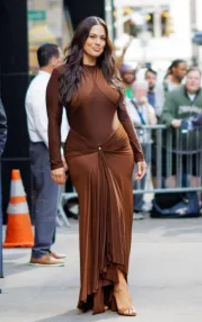 Ashley Graham wearing a beautiful maxi dress