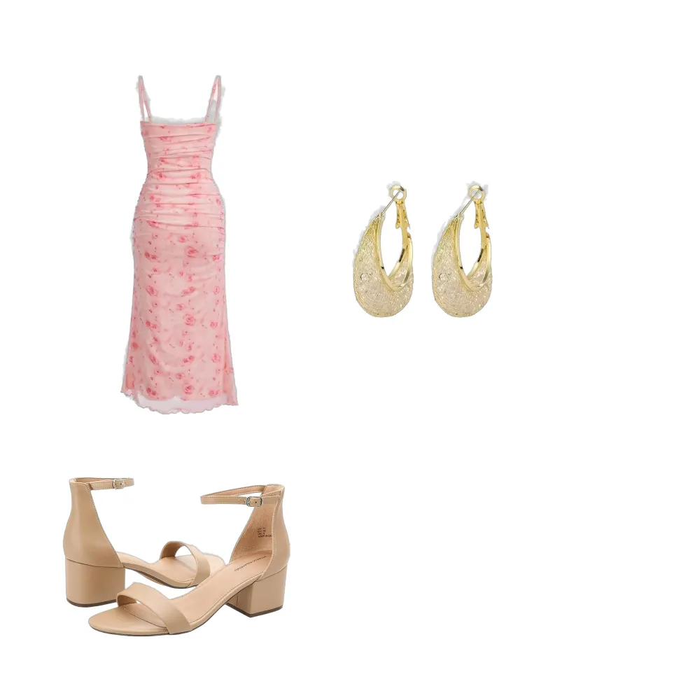 An elegant pink slip dress, the ideal definition of gorgeous womens party clothing