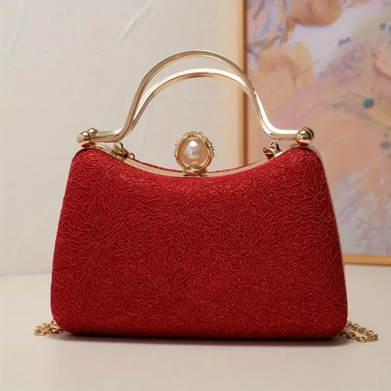 Clutch small shoulder red bag