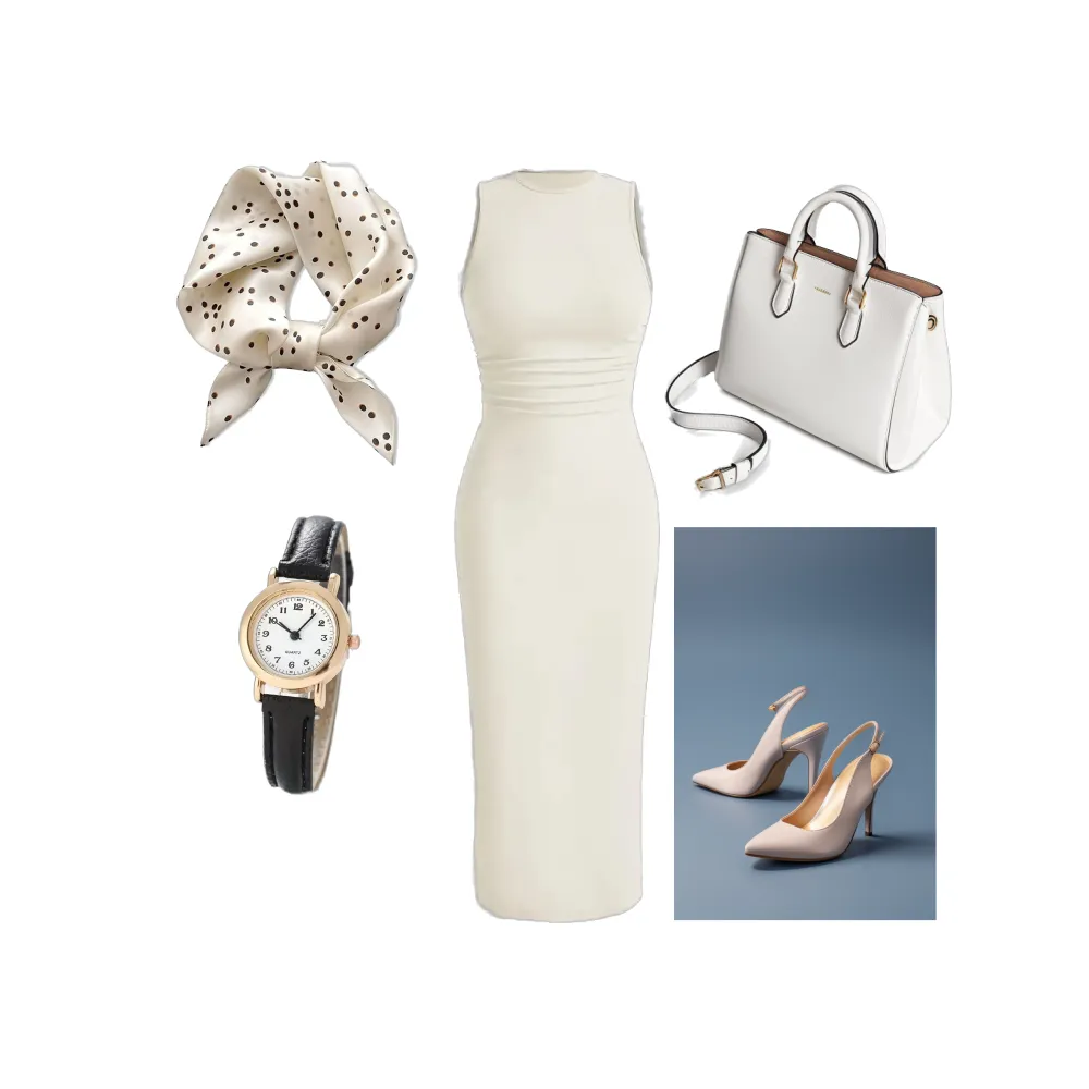 White timeless womens party clothing 